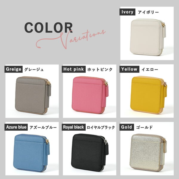 牛革 ハーフラウンドファスナー財布 - 画像 (4)