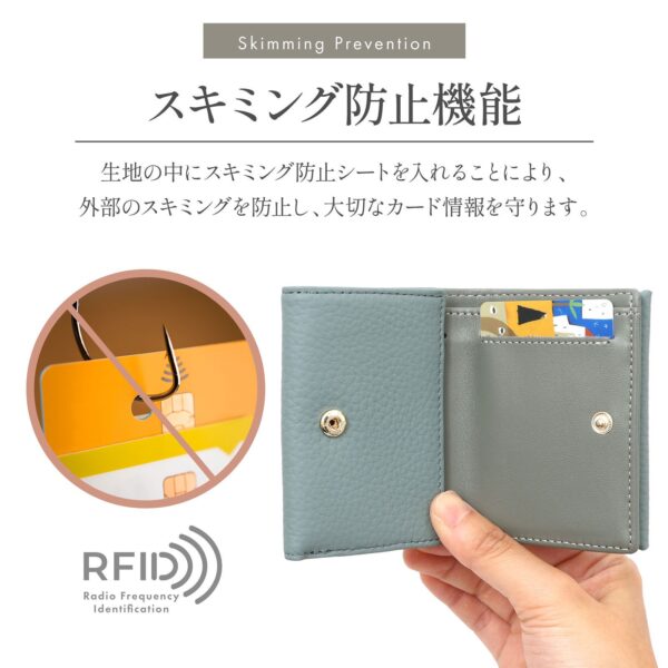 本革 三つ折りミニ財布 - 画像 (3)